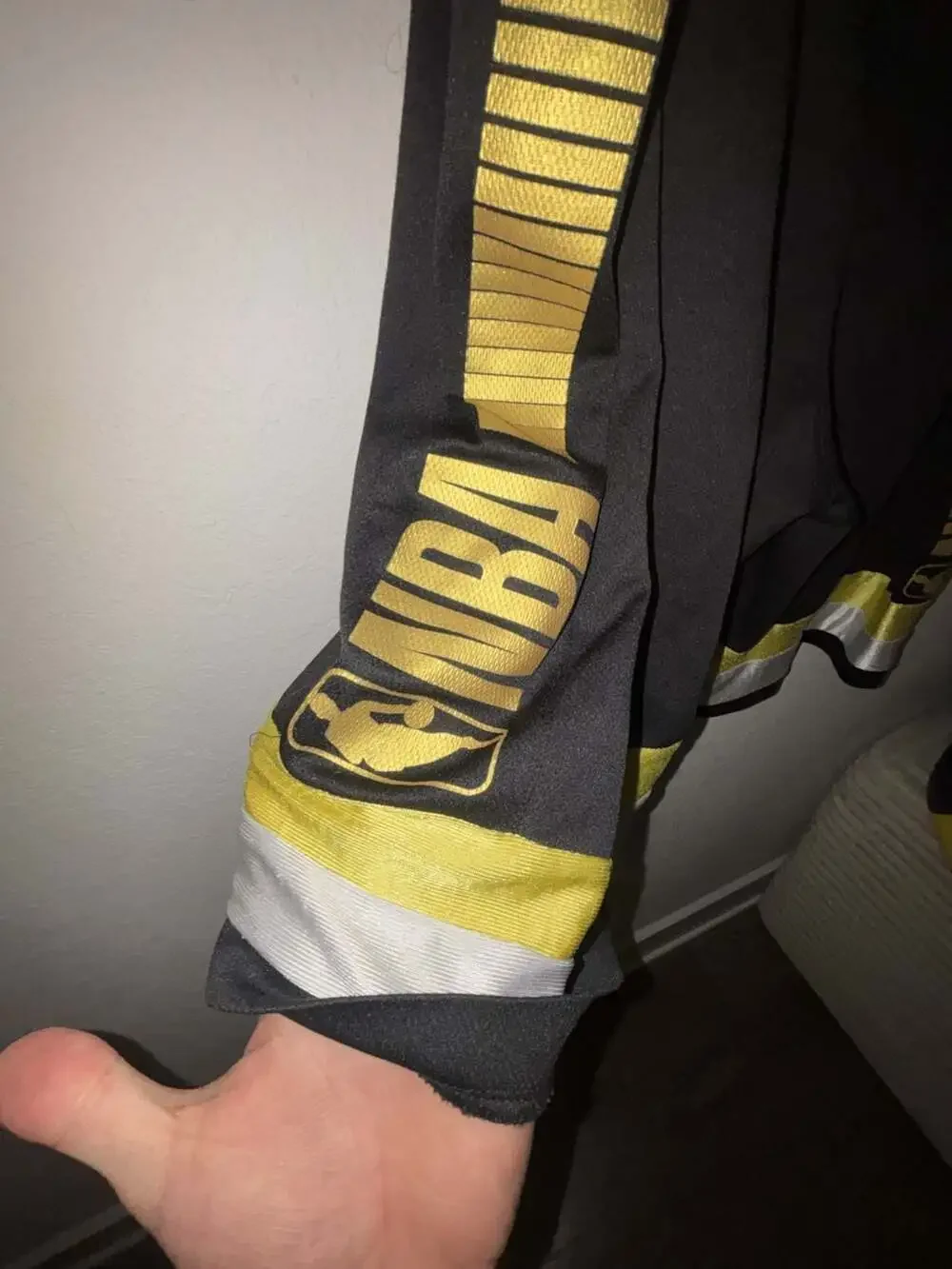NBA Men's Basketball Athletic Shorts Black/Gold/White